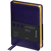 Ежедневник недатированный Berlingo xGold фиолетовый, А6, 160 листов, кожзам