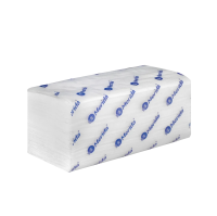 Бумажные полотенца листовые Merida BP1305, листовые, 1 слой, V-сложения, 250шт, 15 пачек