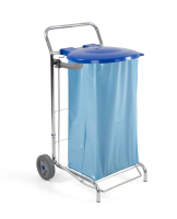 Тележка DUST с педалью и синей крышкой для наружного использования TTS,  синяя крышка, 00004100