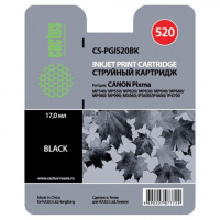 Картридж струйный Cactus CS-PGI520BK, №520, 17мл, черный
