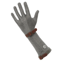 Перчатка Reiko металлическая,  кольчужная meshFlex Stab protection ,  пятипалая,  с манжетой 16см,