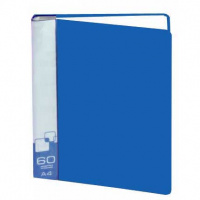 Папка файловая Бюрократ синяя, А4, на 60 файлов, BPV60BLUE