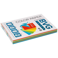 Цветная бумага для принтера Bvg медиум 5 цветов, А4, 250 листов, 80г/м2