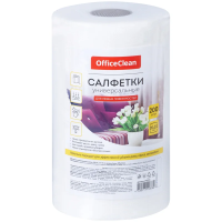 Салфетка хозяйственная Officeclean белая, 20х20см, 200шт, вискоза, в рулоне