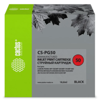 Картридж струйный Cactus CS-PG50 черный (18мл) для Canon Pixma MP150/MP160/MP170/MP180/MP450/MP460/i