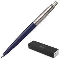 Ручка шариковая PARKER 'Jotter Plastic CT', корпус синий, детали из нержавеющей стали, синяя, R00331