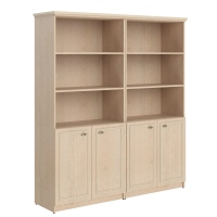 Шкаф высокий Skyland Raut RHC 180.5, бук тиара, 1808х466х2023мм, с малыми глухими дверьми, двухсекционный