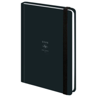 Ежедневник датированный 2026 с резинкой 145х203 мм, А5, BRAUBERG, твердый, 'Пульс', 117341