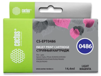 Картридж струйный Cactus CS-EPT0486 T0486 светло-пурпурный (14.4мл) для Epson Stylus Photo R200/R220