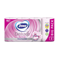 Туалетная бумага Zewa Deluxe Орхидея 3-слойная, 8 рулонов