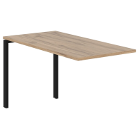 Брифинг-приставка EUB 1367 Дуб Денвер светлый/Черный 1360х670х750 EDIS