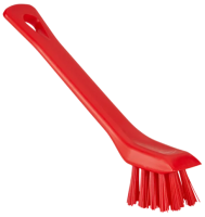 Щетка для чистки деталей Vikan 150мм, жесткий ворс, с краем-скребком, красный, 39514