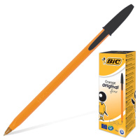Ручка шариковая Bic Orange черная, 0.36мм, оранжевый корпус