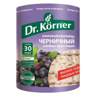 Хлебцы хрустящие Злаковый коктейль черничный Dr.Korner 100 гр