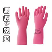 Перчатки резиновые Hq Profiline Multi Express L, красные, 73585