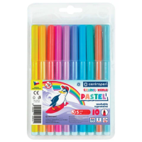 Фломастеры Centropen 'Colour World. Pastel', 10цв., 2мм, смываемые, блистер