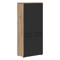Шкаф с глухими средними и малыми дверьми MHC 85.3 Антрацит/Дуб Денвер светлый 854х423х1956 MORRIS TR