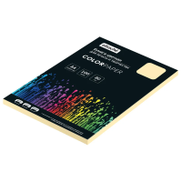 Бумага цветная Attache (желтый пастель), 80г, А4, 100  л