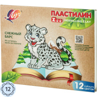 Пластилин Луч Zoo 12 цветов, 180г