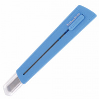 Канцелярский нож Brauberg Delta 9мм, голубой