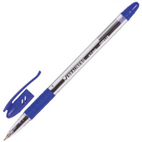 Шариковая ручка Brauberg Glassy синяя, 0.7мм, прозрачный корпус