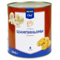 METRO Chef Грибы шампиньоны резаные, 2.84кг