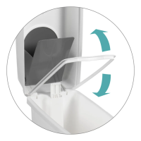 Ведро санитарное ELLE с педалью и ободком для мешка TTS,  белое,  полипропилен,  17 л, 00005480