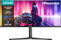 Монитор Hisense 34' 34G6H черный VA LED 1ms 21:9 HDMI HAS Piv 400cd 178гр/178гр 3440x1440 165Hz Free