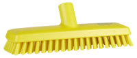 Щетка для пола Vikan 270мм, супер жесткий ворс, скребковая, с подачей воды, желтый, 70416