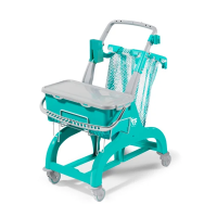 Тележка Nick Hermetic 105 TTS, зелёное ведро 10л,  держатель мешка 50л, 0D0V6505E