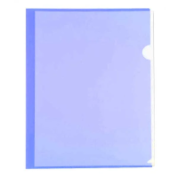 Папка-уголок Бюрократ синяя прозрачная, A4, 100мкм, E100BLU