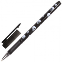 Шариковая ручка Brauberg Jolly Skulls синяя, 0.7мм, корпус с принтом