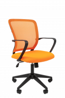 Кресло офисное Chairman 698 ткань, оранжевая, TW-66, крестовина пластик