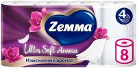 Туалетная бумага Zemma Ultra Soft Aroma 4-слойная 8 рулонов