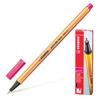 Ручка капиллярная Stabilo Point 88 розовый неон, 0.4мм, полосатый корпус