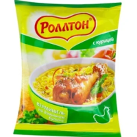 Лапша быстрого приготовления Роллтон На домашнем бульоне курица, 60г