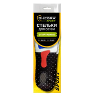 Стельки для обуви СПОРТИВНЫЕ, материал EVA SPORT, размер RU 34-39 / EU 35-40, с линиями выреза, SHEG