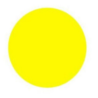 Знак Желтый круг Гасзнак самоклеящаяся пленка ПВХ, D150, 10шт/уп