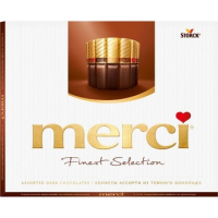 Конфеты Merci 4 вида горького шоколада, 250г