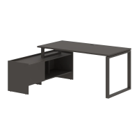 Стол с тумбой EQCT 17814 Мокко/Мокко 1760х1400х750 EDIS