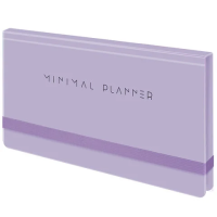 Еженедельник недатированный с резинкой 171х93 мм, BRAUBERG, твердый, 64 л., 'Minimal', сиреневый, 11