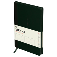 Ежедневник недатированный, А5, 136л., мягкий переплет, кожзам, BG 'Vienna. Dark green', темно-зелены