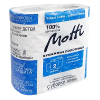 Бумажные полотенца Motti белые, 2 слоя, 17м, 2 рулона