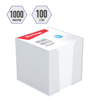 Блок для записей в подставке Berlingo Premium белый, 9х9х9см, 1000 листов