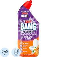 Чистящее средство для сантехники Cillit Bang Turbo Power 450мл, антиналет+блеск, сила цитруса, гель