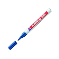 Маркер лаковый перманентный Edding 751 синий, 1-2мм, круглый наконечник, универсальный