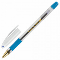 Ручка шариковая Brauberg Model-XL gld синяя, 0.25мм, прозрачный корпус
