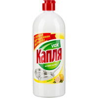 Средство для мытья посуды Капля Vox соль-эффект лимон 850гр 9078