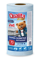 Салфетки Qualita Deluxe в рулоне, 70л