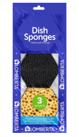 Губка для посуды Lomberta ретикулированная 9 x 8см, 3шт